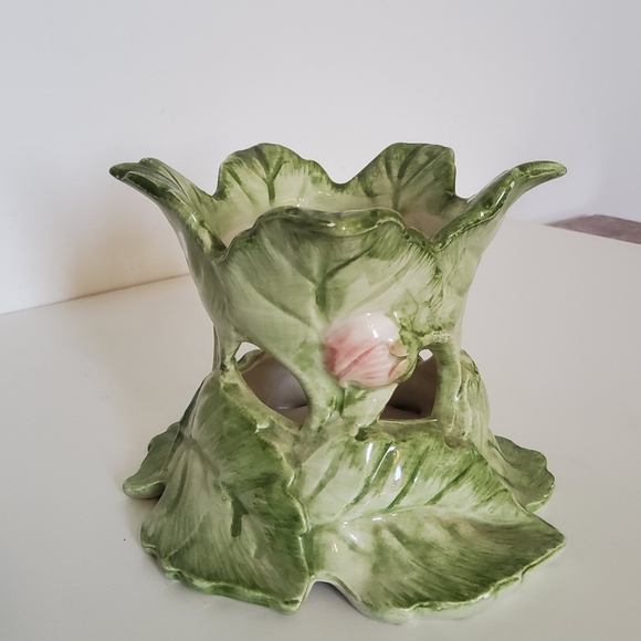 Vintage Fitz and Floyd 1987 Rosebud Candle Holder - Picture 2 of 6